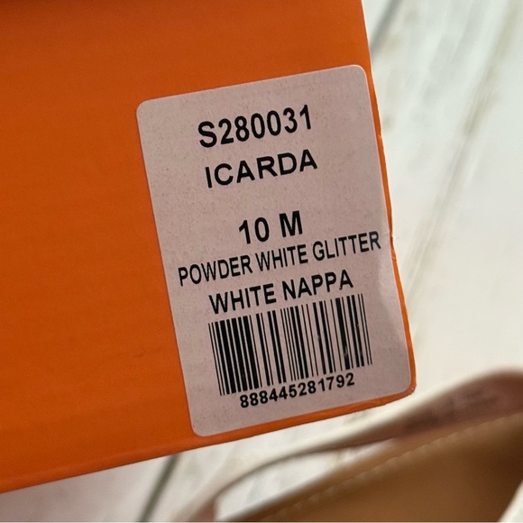 Kate Spade Icarda Glitter Bow Thong Sandals Size 10 White - Picture 8 of 9